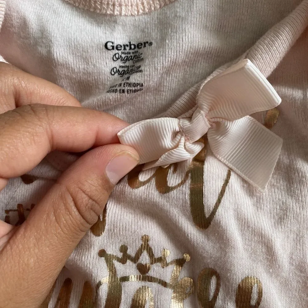 [gerber organic] set of 3 short sleeved onesies EUC #10